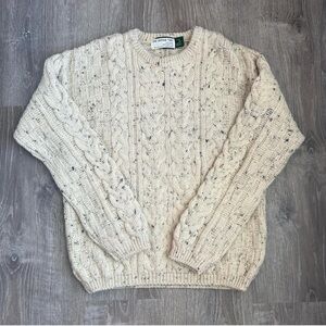 Men's Cream Cable Knit Sweater
